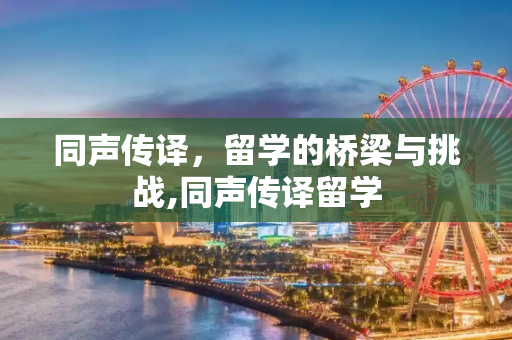 同声传译，留学的桥梁与挑战,同声传译留学