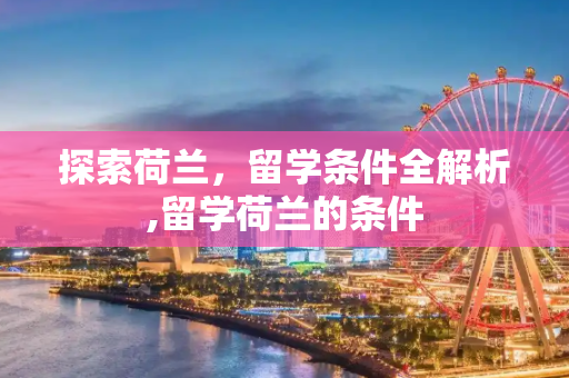 探索荷兰，留学条件全解析,留学荷兰的条件