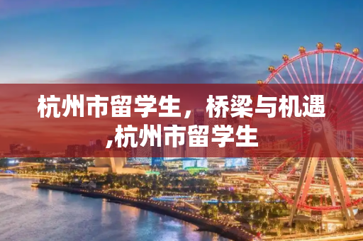 杭州市留学生，桥梁与机遇,杭州市留学生