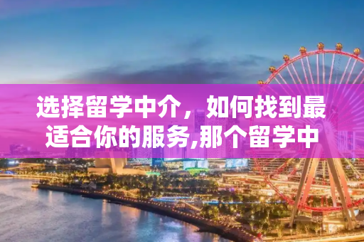 选择留学中介，如何找到最适合你的服务,那个留学中介比较好