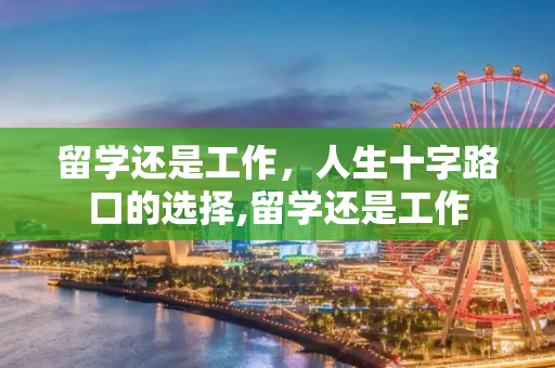 留学还是工作，人生十字路口的选择,留学还是工作