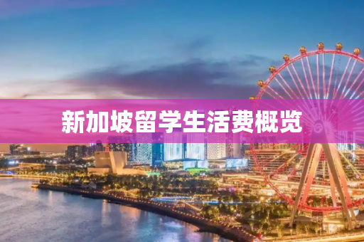 新加坡留学生活费概览